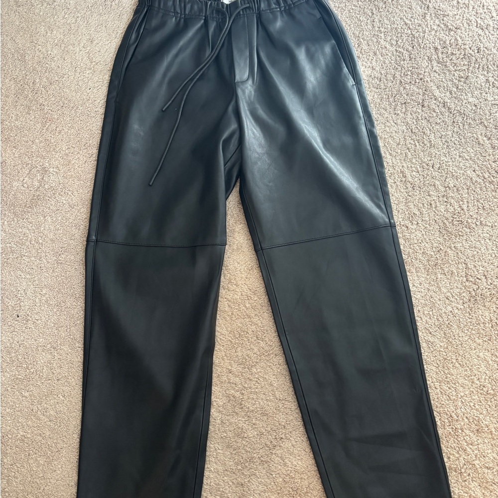 🔥3/20$🔥 Mango Black Leather Joggers